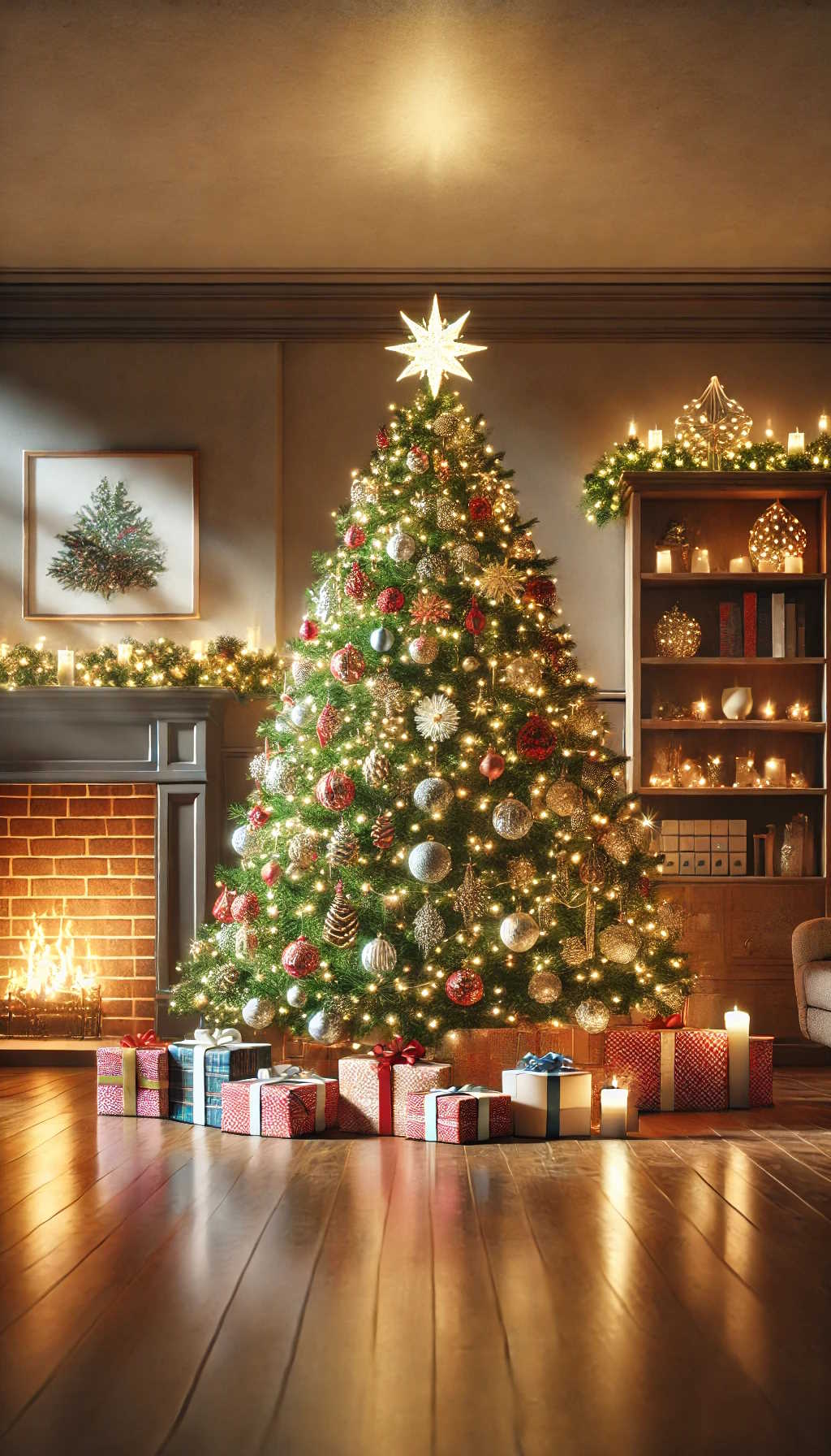 Weihnachtsbaum geschmückter Baum